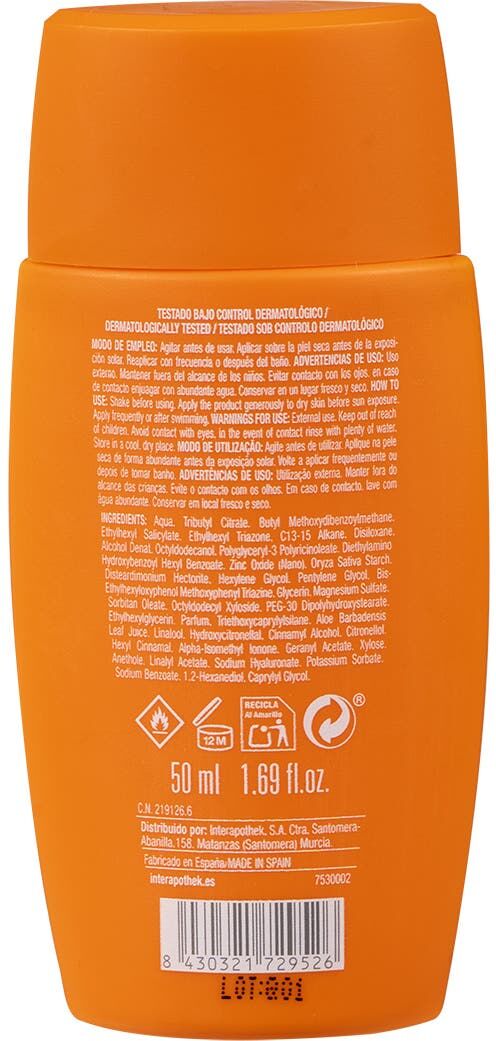 INTERAPOTHEK Emulsion Solar Ultraligera Facial Spf50+ 50 ml