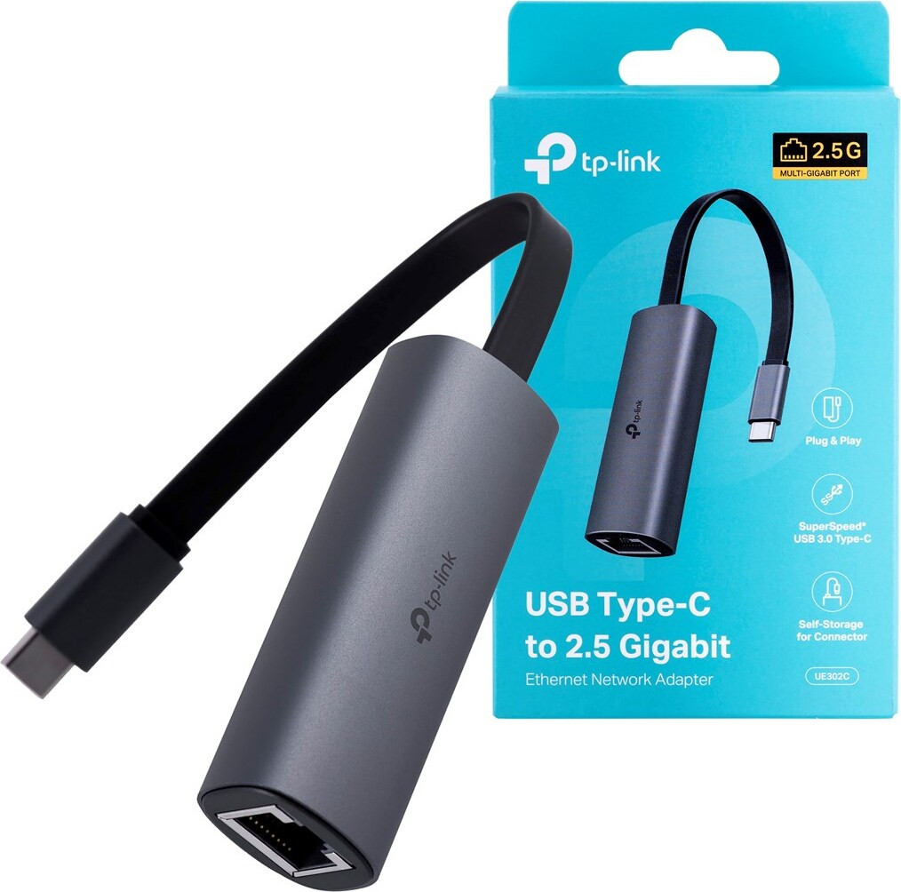 TP-Link UE302C USB Type-C naar 2.5 Gigabit Ethernet Netwerkadapter