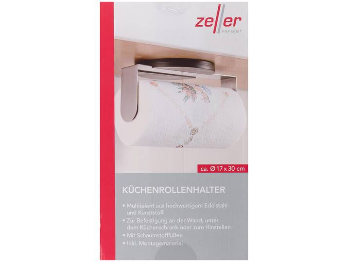 Zeller Küchenrollenhalter, Edelstahl/Kunststoff, schwarz
