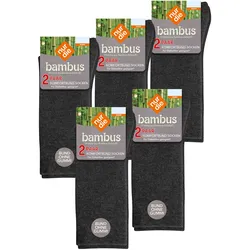 NUR DIE Herren Freizeitsocken Komfortbund Socken Viskose 10er Pack