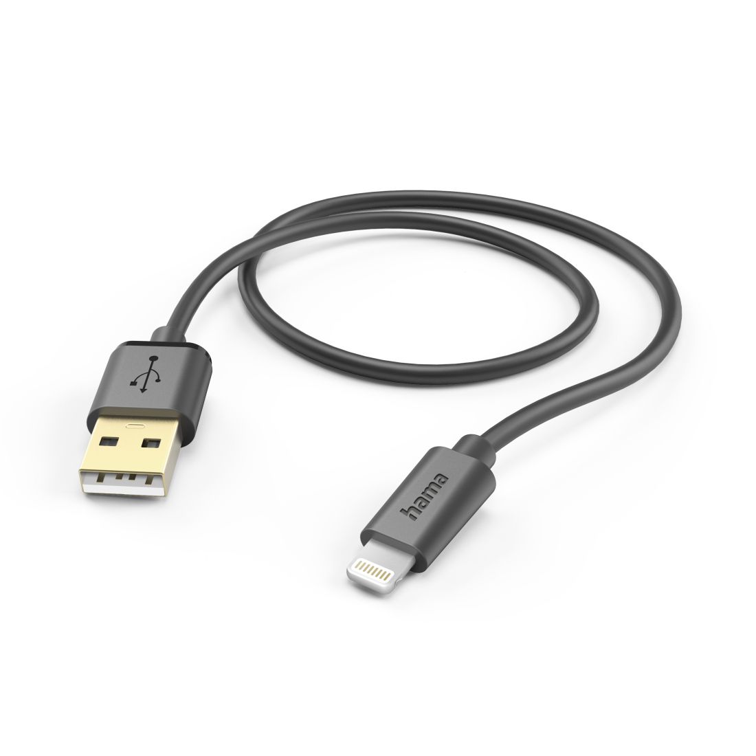 Hama Stecker Lightning auf USB A 1,5 m 201580 (Schwarz) 00201580