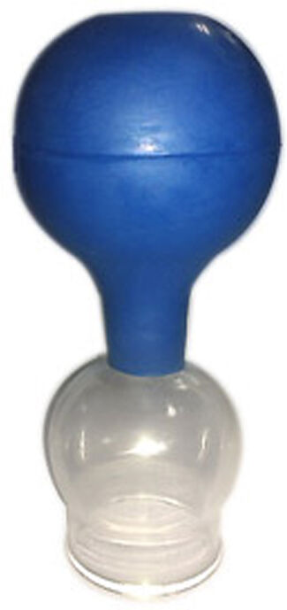 Ventosa com Pêra de Borracha Individual Cristal (tamanhos disponíveis)