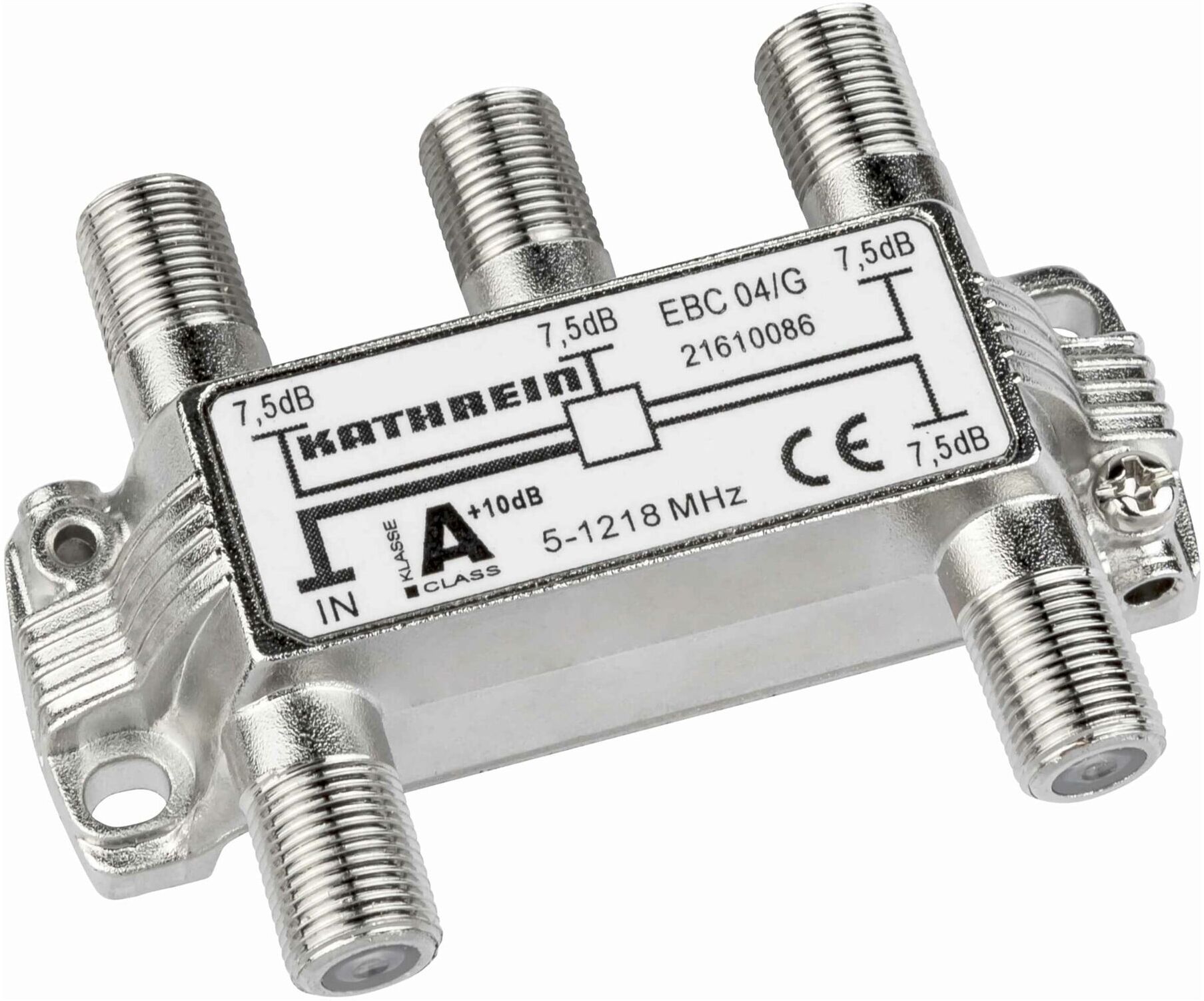 Kathrein Verteiler 4f. 5-1218 MHz 7,5dB EBC 04/G (21610086)