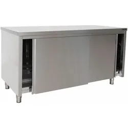 SARO Edelstahlschrank, Schiebetür - 700 mm Tiefe, 1800mm