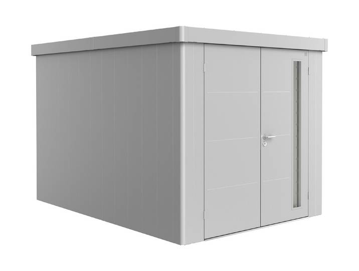 Biohort Gerätehaus Neo 4B Silber Doppeltüre