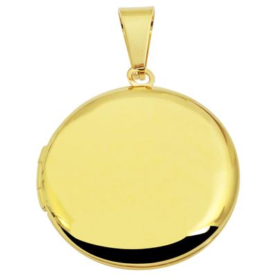 Kettenanhänger ADELIA´S "Anhänger – Medaillon Gravuranhänger aus Edelstahl", gold, Schmuckanhänger, Damen, Edelstahl, Kettenanhänger, Perfekt als Geschenk zum einfach so
