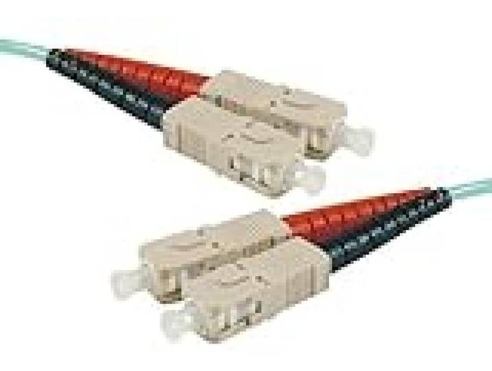 CONNECT Cordon de raccordement Duplex en Fibre OM4 50/125 SC/SC 10 m - Aqua