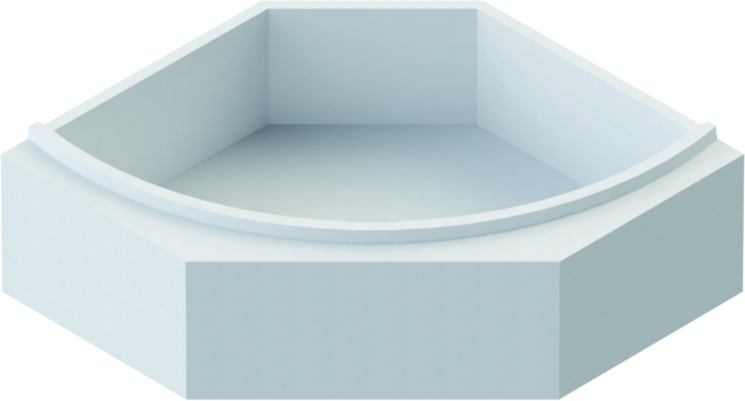Schedel Hoesch Parana Wannenträger SW14566A 148x148cm, mit Ablage, 5-eckig, Höhe 57cm