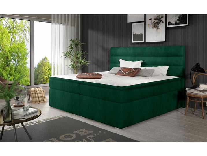Fun Möbel Boxbett Schlafzimmerbett FESTO in Stoff inkl. Bettkästen (inkl. Kaltschaumtopper)