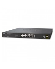 Planet Switch verwaltet 16 x 10/100/1000 + 2 x SFP Desktop an Rack montierbar (GS-4210-16T2S)