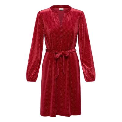 Midikleid FRANSA "Fransa Freizeitkleid FRKOA", Damen, Gr. L, Normalgrößen, rot (rhythmic rot), Kleider Midikleid