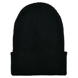 Flexfit Recycled Yarn Ribbed Knit Beanie, black