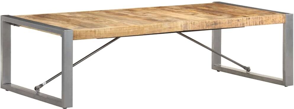 vidaXL Table basse 140x70x40 cm Bois de manguier brut
