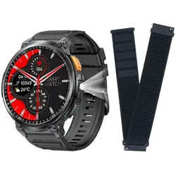 Neuer Smartwatch GlacierX Giant Black + GlacierX Grip Strap Nylon Black 22mm