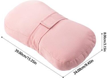 Youfap Market Plush Knee Pillow For Side Sleeper, Support Leg Pillow For Hip & Back Pain, Secure Bind Belt, Machine Washable Cover pink