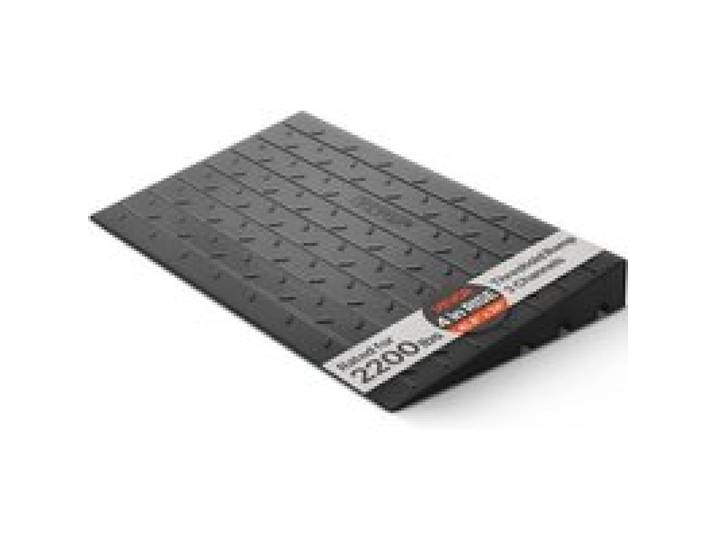 VEVOR Rampe de seuil en caoutchouc, 10,2 cm, couverture de cordon à 3 canaux, rampe de seuil solide, entrée coudée en caoutchouc, capacité de charge nominale 1000 kg pour fauteuil roulant et scooter