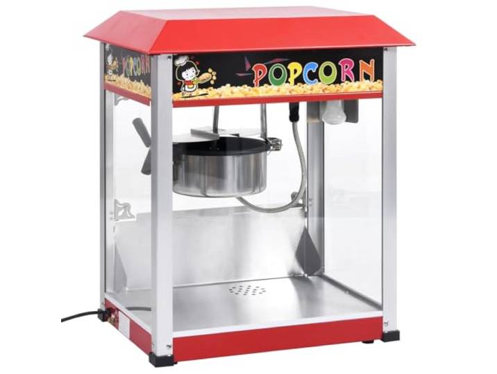 vidaXL Popcornmaschine mit Teflon-Kochtopf Popcornmaker Popcornautomat Cinema Kino Popcorn Maschine Maker Popcorngerät Popkornmaschine 1400W