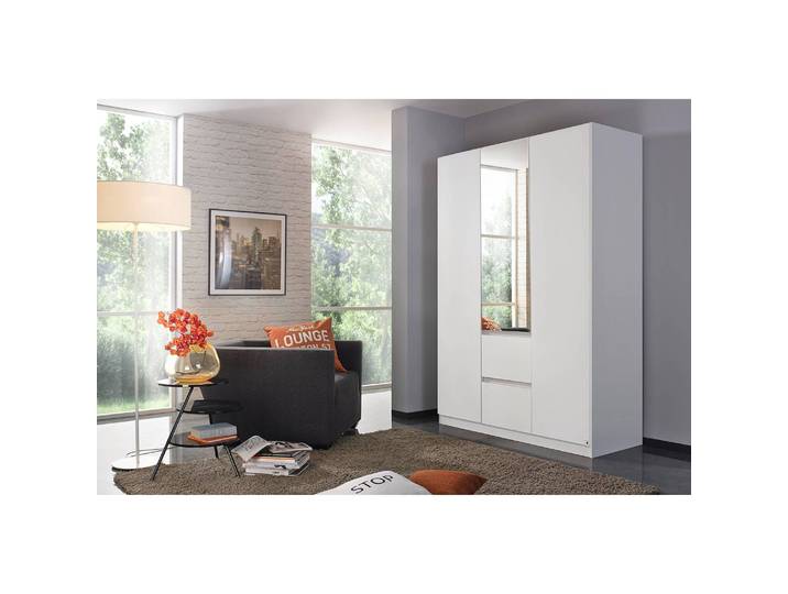 Armoire Nidda 136cm Blanc/Blanc alpin