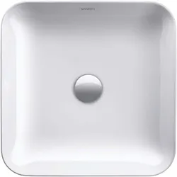 Duravit Cape Cod Aufsatz-Waschtisch 2340430000 43x43cm, ohne Hahnloch, Überlauf, Hahnlochbank, Weiß