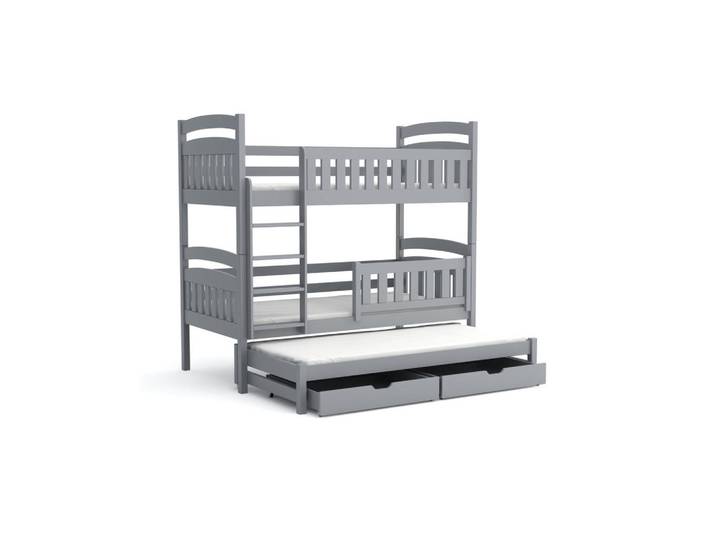 Deine Möbel 24 Etagenbett MIA Aschgrau 90/200, Grau, Holz, Babymöbel & Kindermöbel, Kinderzimmer & Jugendzimmer, Stockbetten