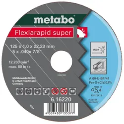Metabo Flexiarapid super Inox, Trennscheibe, gerade Ausführung - 616216000