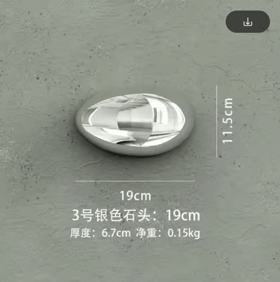Inspire Picks Luxury 3D Stone Wall Decor Golden Simulation Stone Hanging Accent silvery.03
