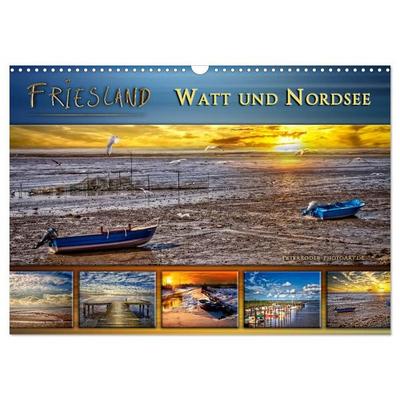 Friesland - Watt und Nordsee (Wandkalender 2027 DIN A3 quer), CALVENDO Monatskalender