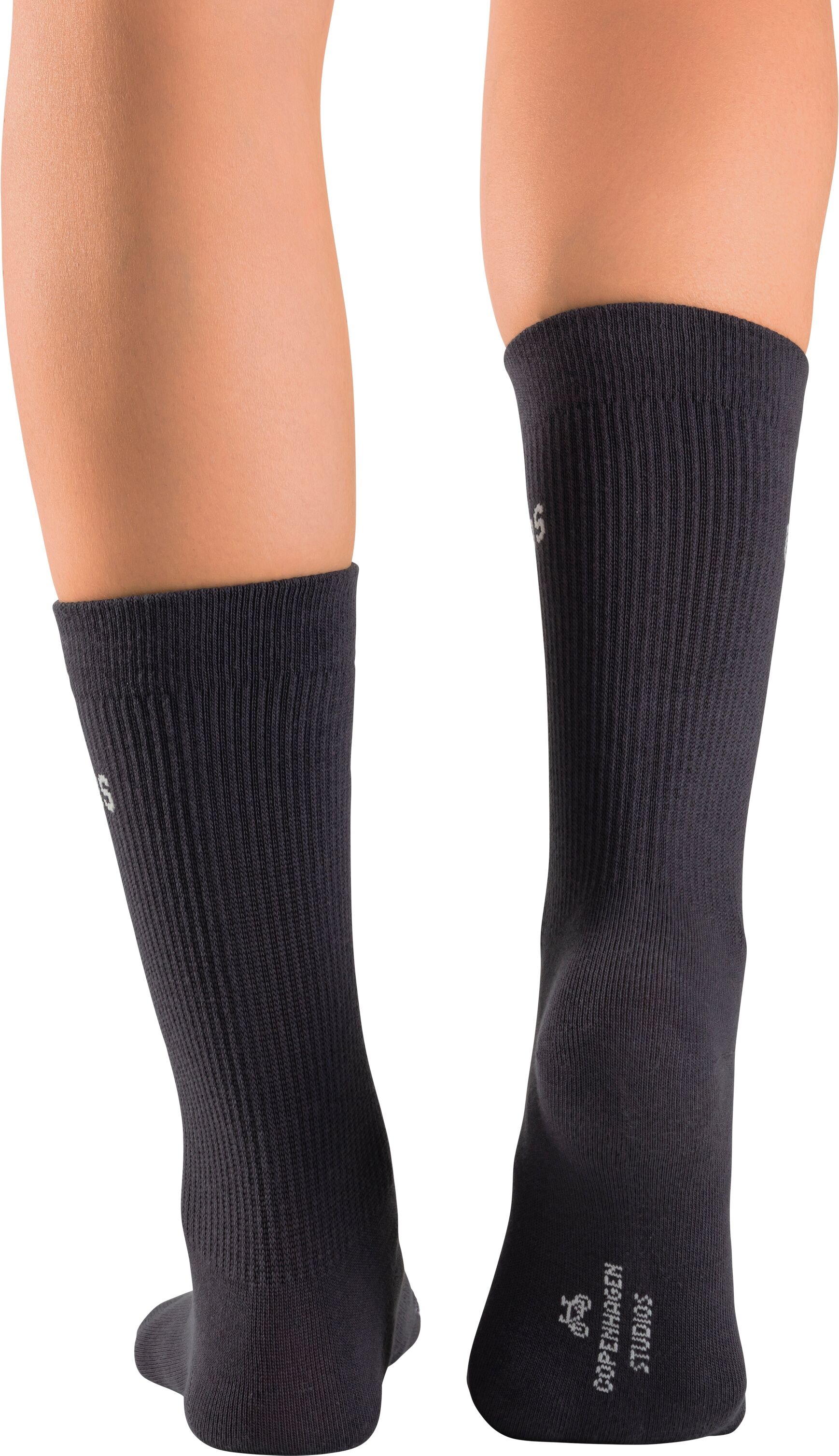 Tennissocken COPENHAGEN STUDIOS, Damen, Gr. 39-42, schwarz-weiss (1x anthrazit, 1x sanftes weiß), Obermaterial: 72% Baumwolle, 25% Polyamid, 3% Elasthan, unifarben, elastisch, Socken Tennissocken, ohne Frottee 1x anthrazit, 1x sanftes weiß 39-42