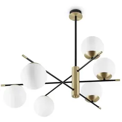 Ideal Lux Deckenleuchte GOURMET PL6, 6xE14, schwarz IDEA-289496