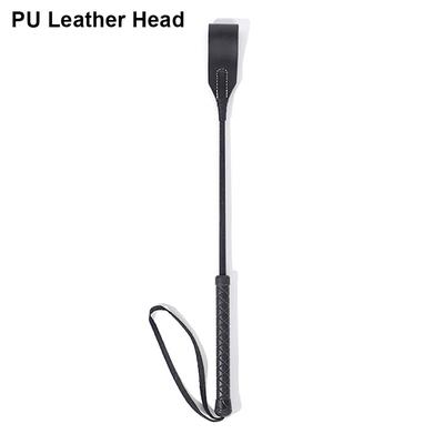 PU Leather Equestrian Training Pointer, Durable Portable Horse Whip With Handle, Racing Riding Crop Stage Performance pu Leather Head