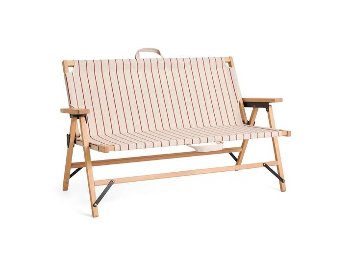 HAY - Outdoor Market Klappsofa, beige mit roten Streifen