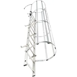 Hailo Steigleiter mit Rückenschutz VAM-29 Edelstahl 8,12m