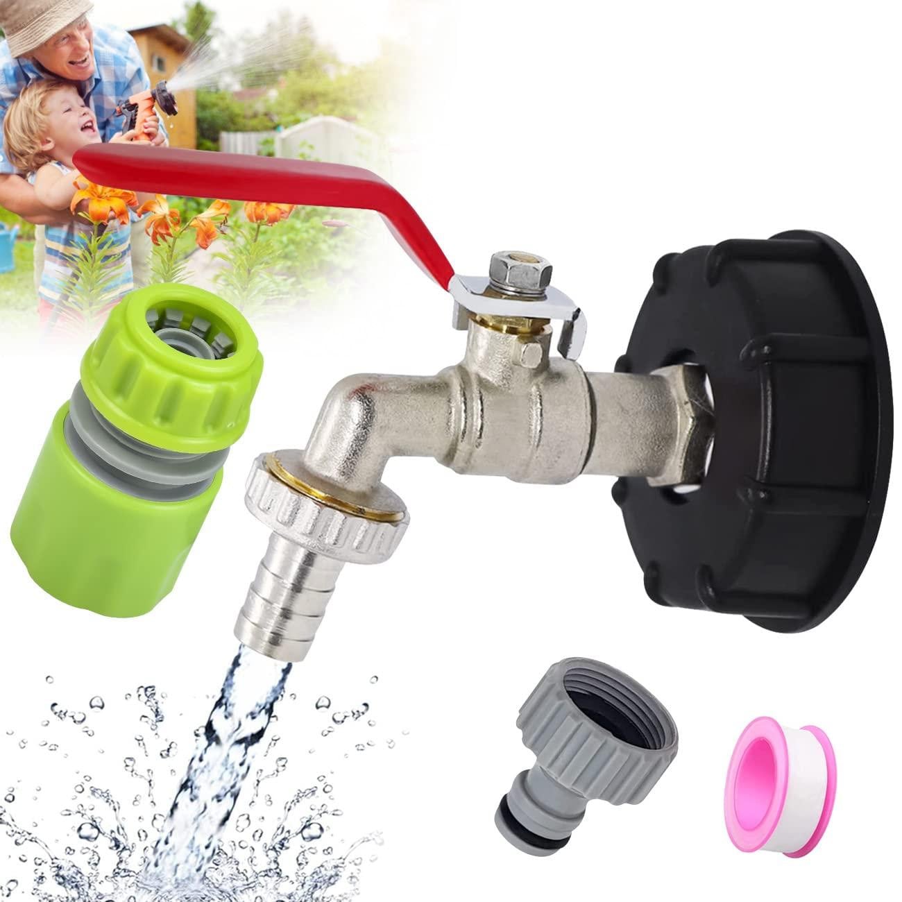 Dripio IBC-kogelkraan tankadapter 1/2 inch voor regenwateropslag aansluiting S60 x 6