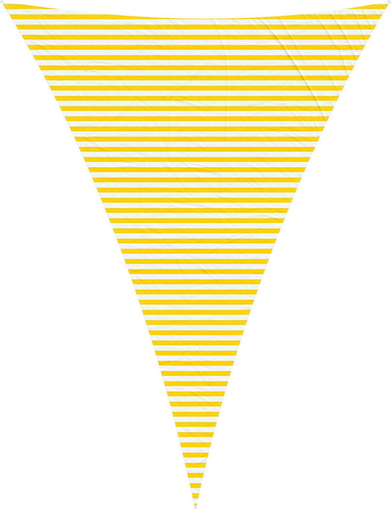 Vidaxl Sunshade Sail Oxford Fabric Triangular Shade Sail Sunscreen Canopy Yellow/White 5m W x 7m L