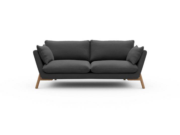 moebelfaktor Sofa Emil 2-Sitzer, schräg gestellte Armlehnen, hoher Rücken