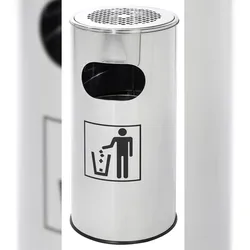 aro Standascher, Edelstahl, Ø 29.5 x 60.5 cm, 30 L, silber