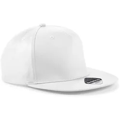 Beechfield Unisex 5-Panel Snapback Kappe Klassische Cap B610 white one size