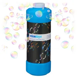 Relaxdays 12 x Seifenblasenflüssigkeit 1 Liter Blau,Gelb,Grün
