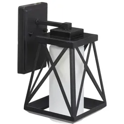 Relaxdays Außenlampe für die Wand Weiß,Schwarz