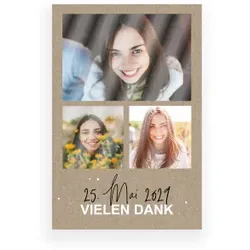 Dankeskarte Jugendweihe: Fotoreiche Jugendweihe mit Fotos in Kraft Look
