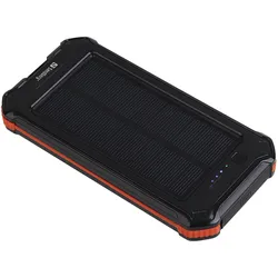 Sandberg 3in1 Solar Powerbank 10000 (10000 mAh, 37 Wh), Powerbank, Schwarz