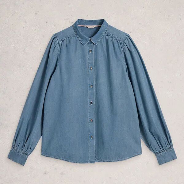 White Stuff Sienna Shirt Chambray Blue