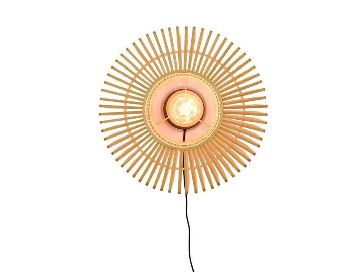 Good & Mojo Wandleuchte, Naturfarben, Holz, Bambus, 40 cm, LED-Leuchtmittel austauschbar, Lampen & Leuchten, Innenbeleuchtung, Spots & Strahler, Wandstrahler