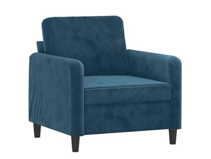 GHVBNMF Sessel Samt Blau Polstersessel mit Metallgestell 60cm Polstersessel aus blauem Samt mit weicher Schaumstoffpolsterung, ideal fürs Wohnzimmer oder Schlafzimmer.