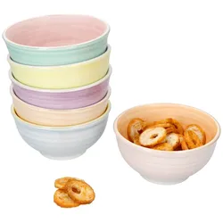 Pastello 6er Set Snack- & Dip-Schälchen 12,2cm 250ml bunte Pastell-Farben Nüsse