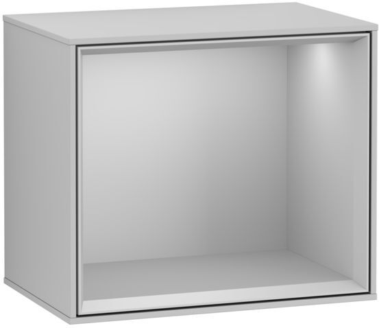 Villeroy und Boch Finion Regalmodul F590GJGJ 41,8x35,6x27cm, Ladestation, Regal Light Grey, Light grey matt