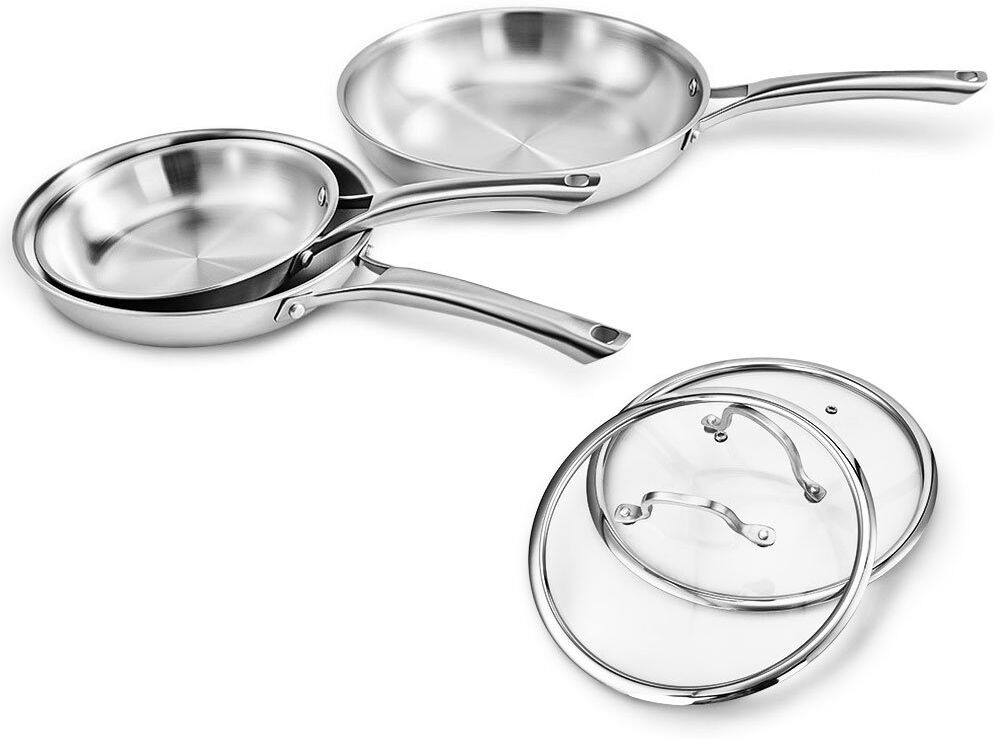 Winado 5 - Piece Non-Stick Stainless Steel Cookware Set Stainless Steel 5