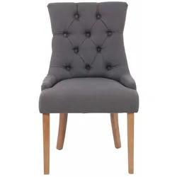 Proregal CHEFGASTRO Esszimmerstuhl RIO DE JANEIRO Stoff antik-hell HxBxT 92x55x58cm Stoff Dunkelgrau Küchenstuhl