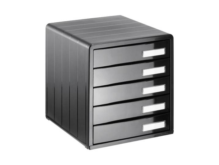 Rotho Briefablage, Anthrazit, Kunststoff, 34.5x32x29 cm, DIN EN ISO 14001, DIN EN ISO 9001, Made in Switzerland, stapelbar, Büromöbel, Schreibtische, Schreibtischzubehör
