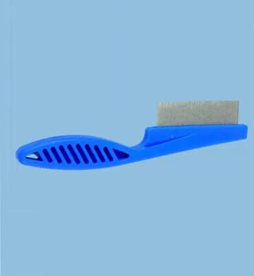 Happy Pet Pantry Premium Pet Flea Comb For Dogs & Cats Fine Tooth Pet Grooming Comb For Flea Removal & Deshedding blue
